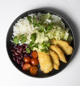 BURITA BOWL su tilapija Panko plutelėje